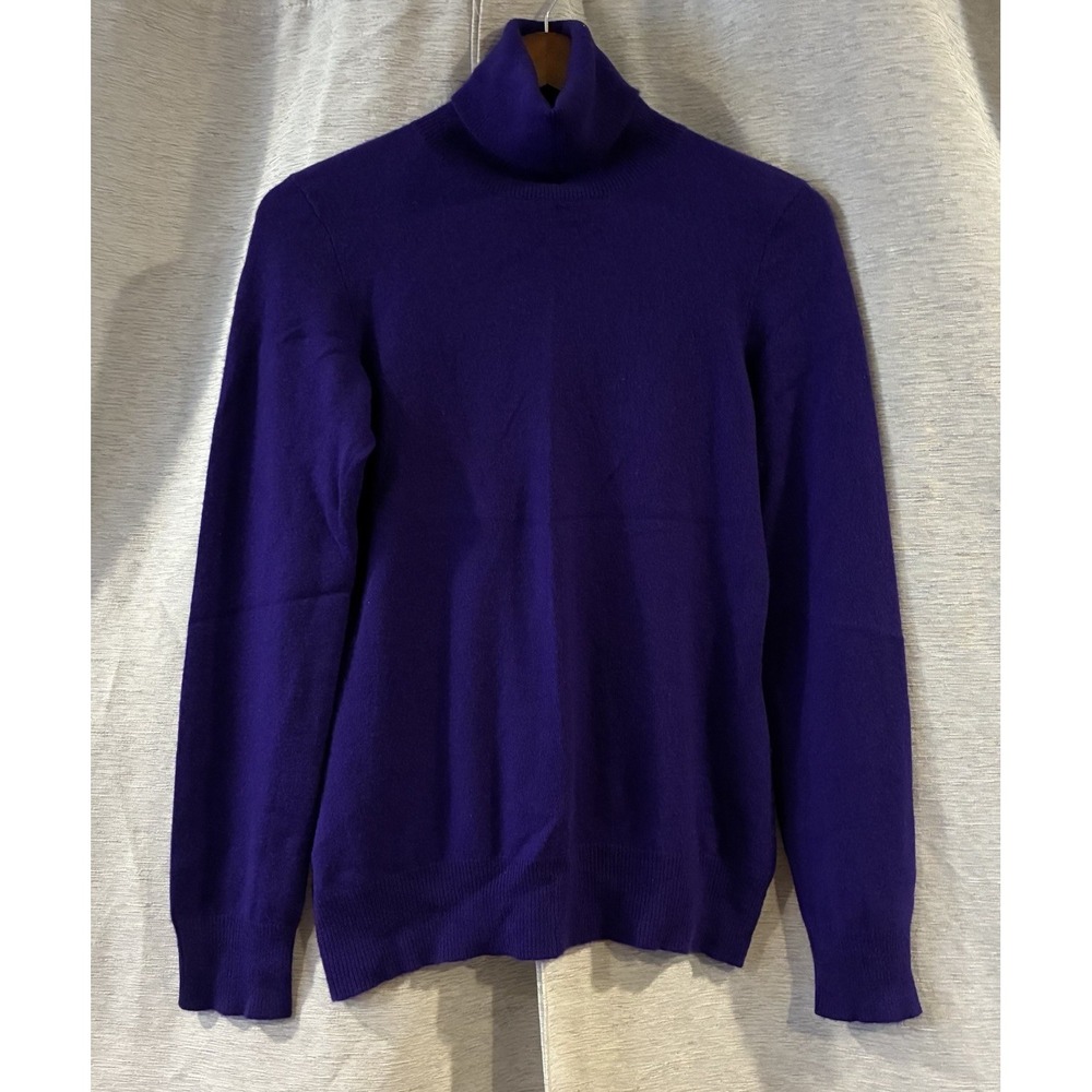 Ralph Lauren Purple Label Cashmere Purple Sweater High Neck Pullover Size Large